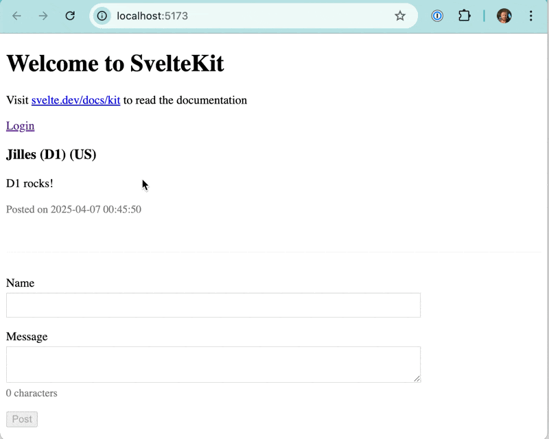 Animation showing successful Google OAuth login flow with user being redirected after authentication